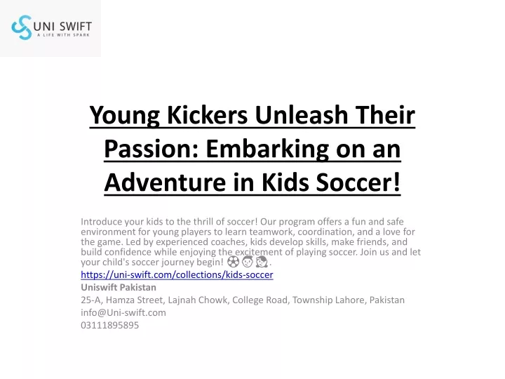 young kickers unleash their passion embarking on an adventure in kids soccer