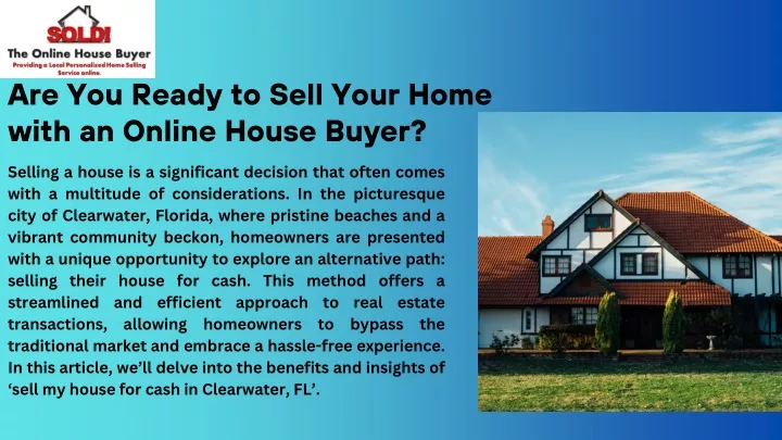 are you ready to sell your home with an online