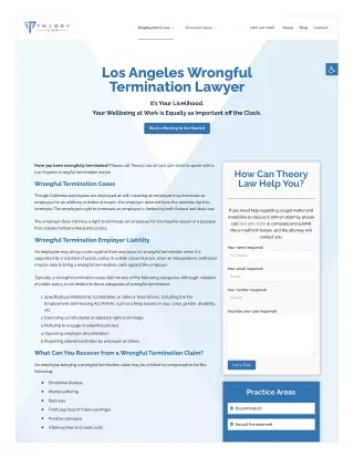 Los Angeles Wrongful Termination Lawyer | Theory Law APC