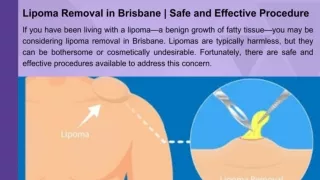 Lipoma Removal in Brisbane | Safe and Effective Procedure