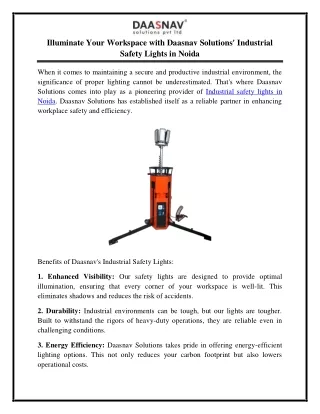 Industrial Safety Lights in Noida