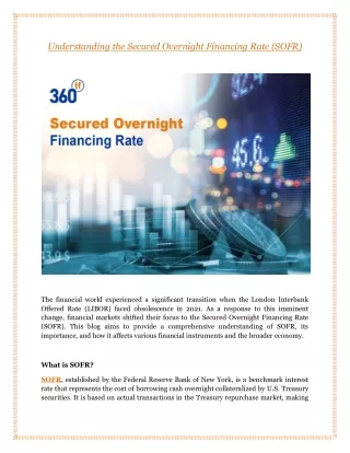 understanding the secured overnight financing
