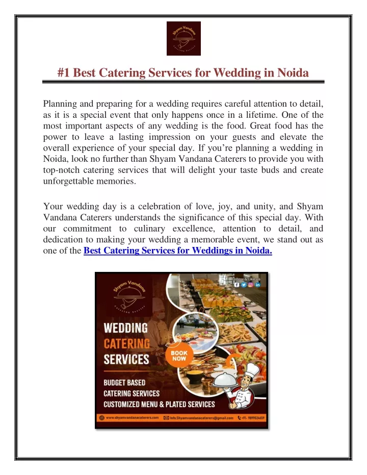 1 best catering services for wedding in noida