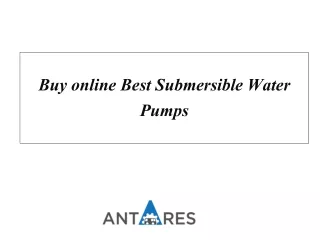 Buy online Best Submersible Water Pumps