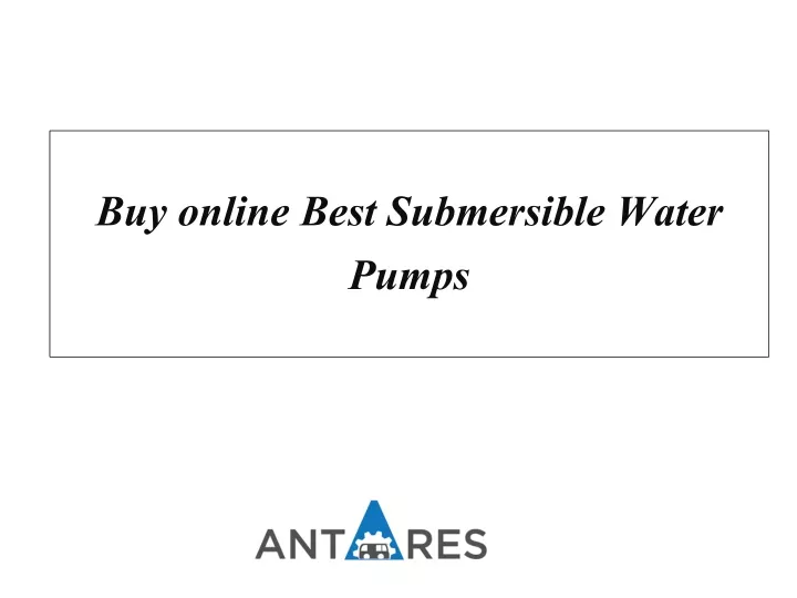 buy online best submersible water pumps