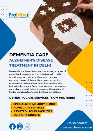 Dementia Care and Alzheimer's Disease Treatment in Delhi