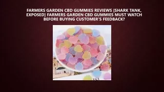 Farmers Garden CBD Gummies Reviews