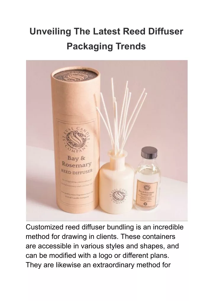 unveiling the latest reed diffuser packaging