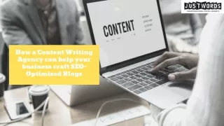 How a Content Writing Agency can help your business craft SEO-Optimized Blogs