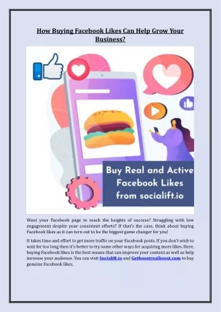 How Buying Facebook Likes Can Help Grow Your Business