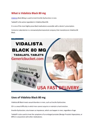 What is Vidalista Black 80 mg