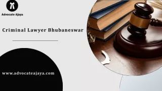 Criminal Lawyer Bhubaneswar