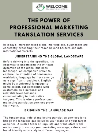 The Power of Professional Marketing Translation Services