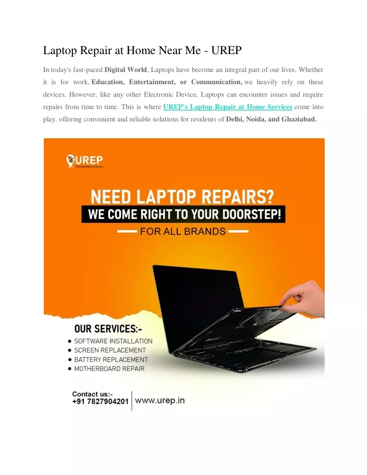 laptop repair at home near me urep