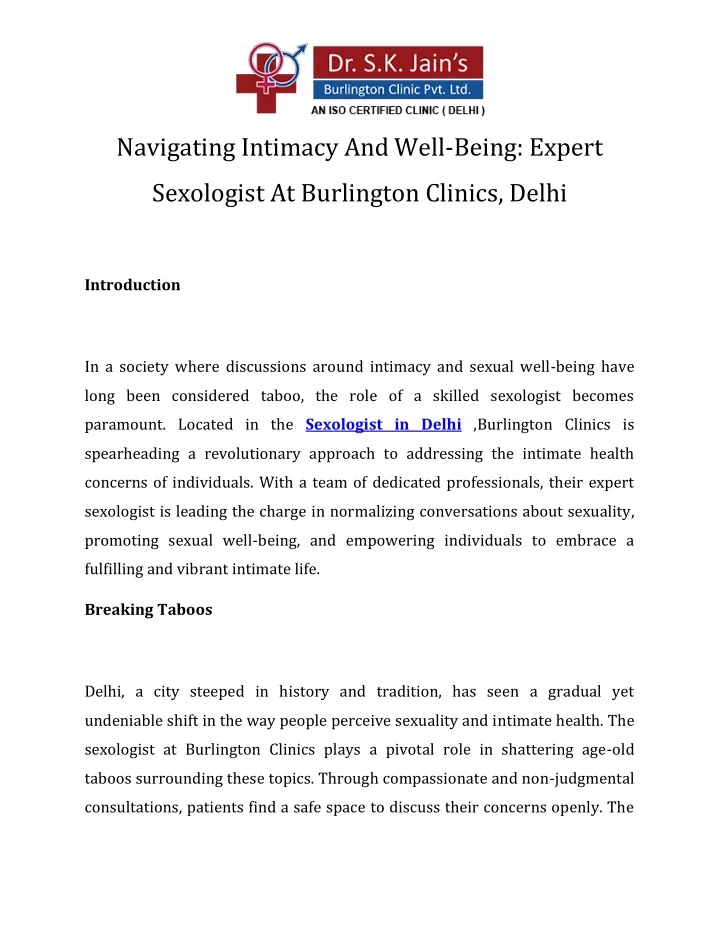 navigating intimacy and well being expert