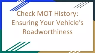 Check MOT History