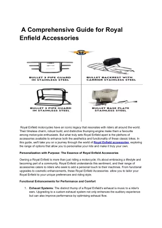 Royal Enfield Accessories