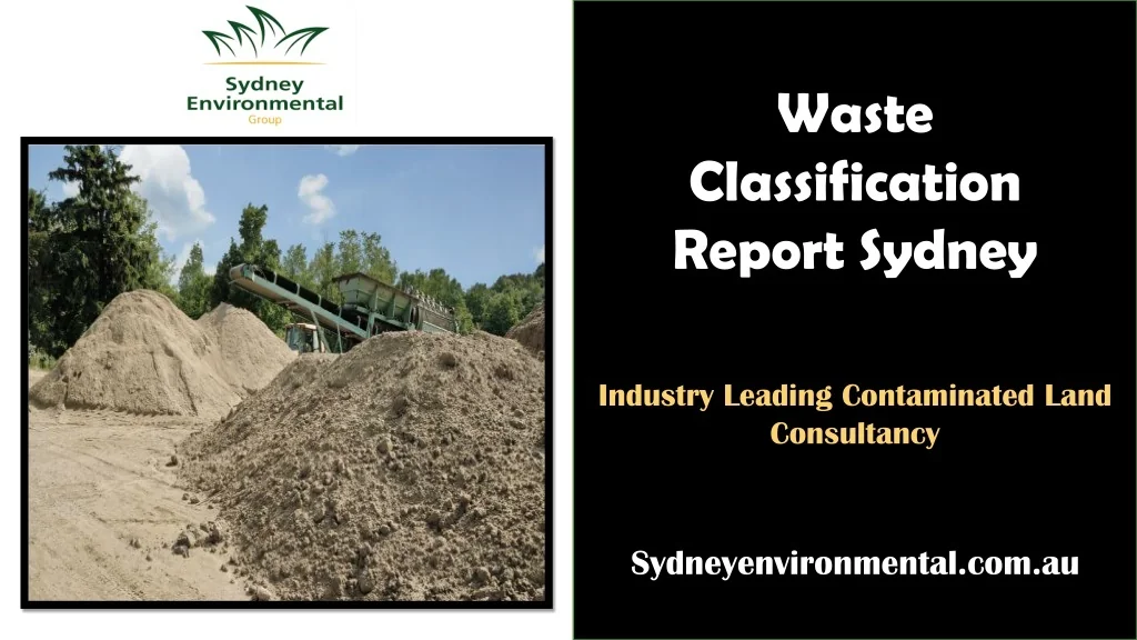 PPT - Waste Classification Report Sydney PowerPoint Presentation, free ...