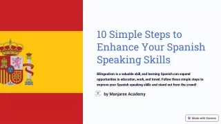 10 Simple Steps to Enhance Your Spanish Speaking Skills