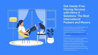 Get Hassle-Free Moving Services with Move It Solutions The Best International Packers and Movers