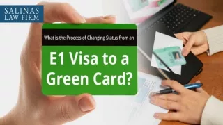 What Is The Process Of Changing Status From An E1 Visa To A Green Card