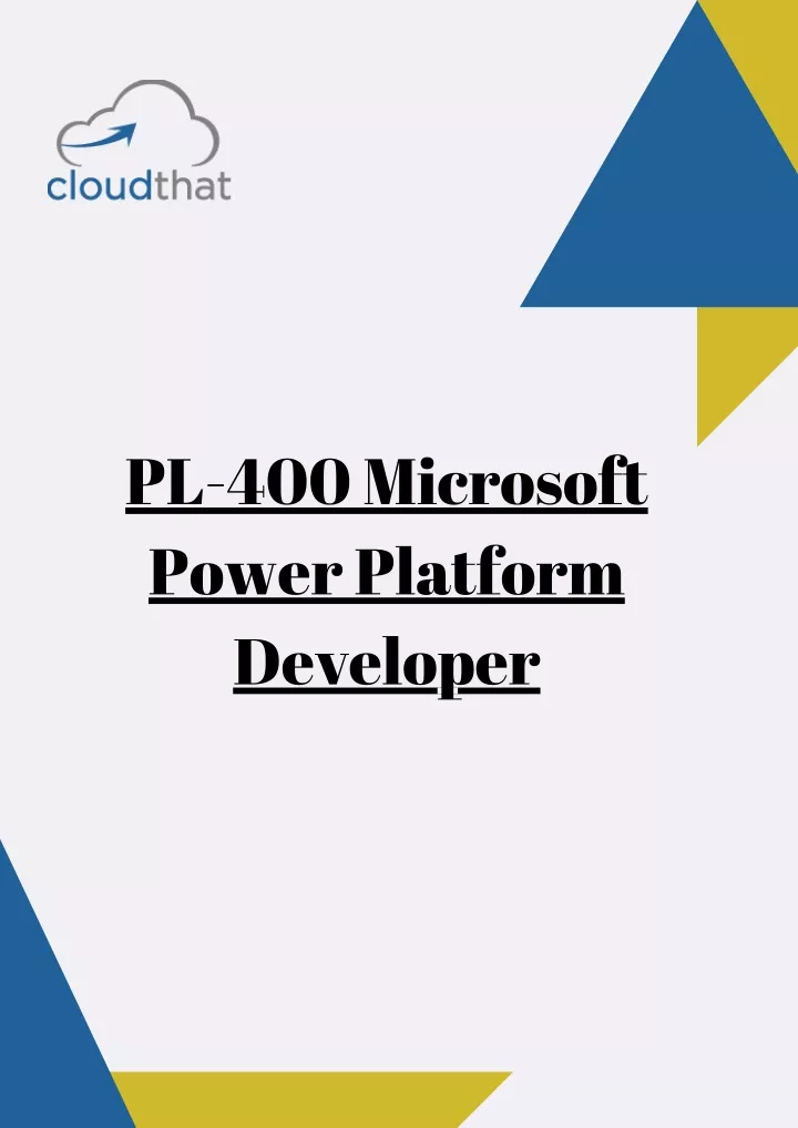pl 400 microsoft power platform developer