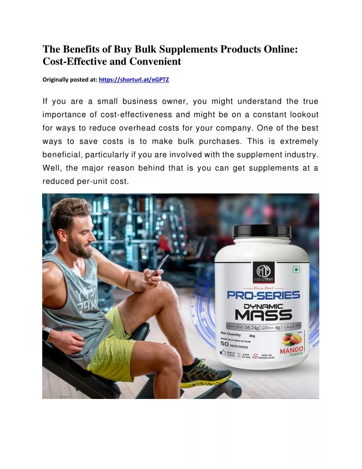 the benefits of buy bulk supplements products