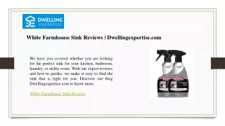 White Farmhouse Sink Reviews  Dwellingexpertise.com