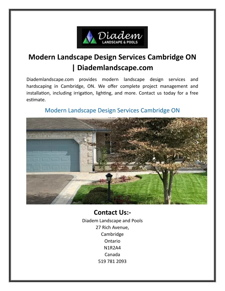 modern landscape design services cambridge