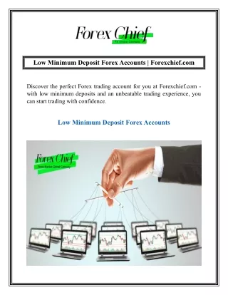 Low Minimum Deposit Forex Accounts  Forexchief.com