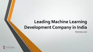 Leading Machine Learning Development Company in India