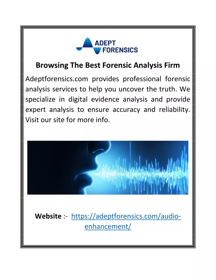 browsing the best forensic analysis firm