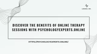 Discover the Benefits of Online Therapy Sessions with PsychologyExperts.online