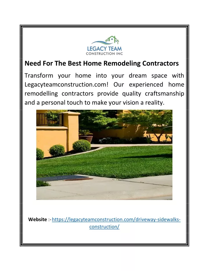 need for the best home remodeling contractors