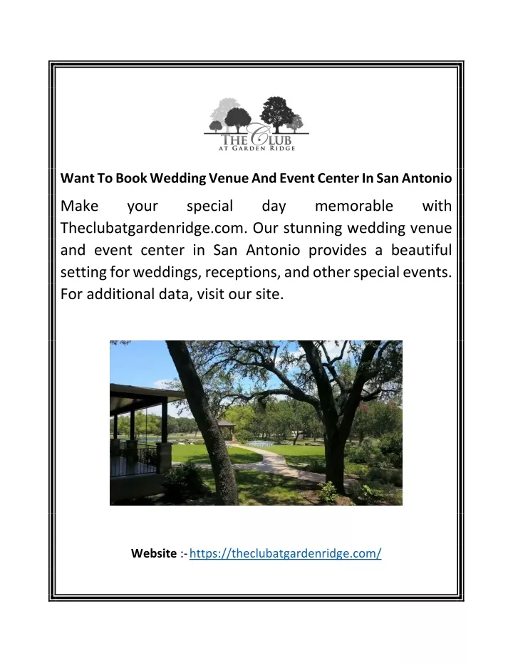 want to book wedding venue and event center