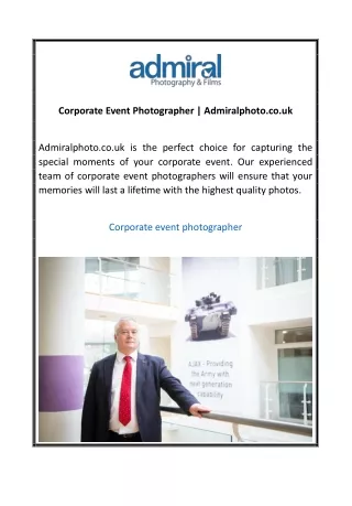 Corporate Event Photographer  Admiralphoto.co.uk 01