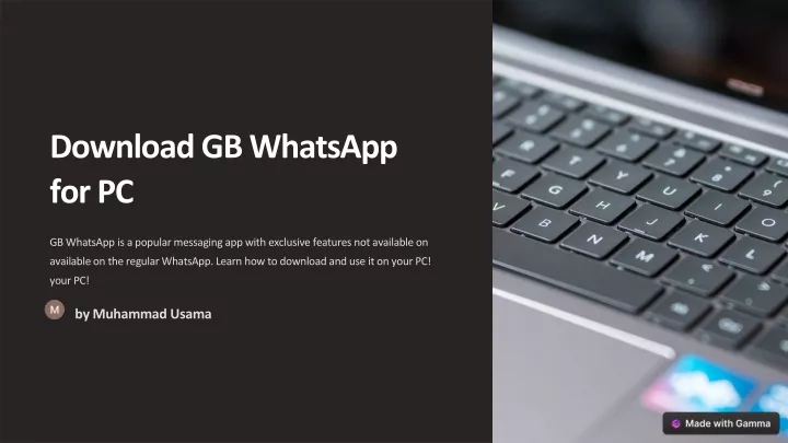 Download & Install GB WhatsApp Pro APK on PC/Laptop (Update 2023)