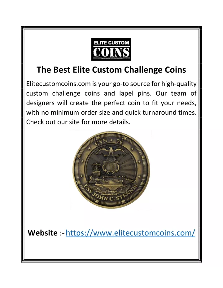 the best elite custom challenge coins