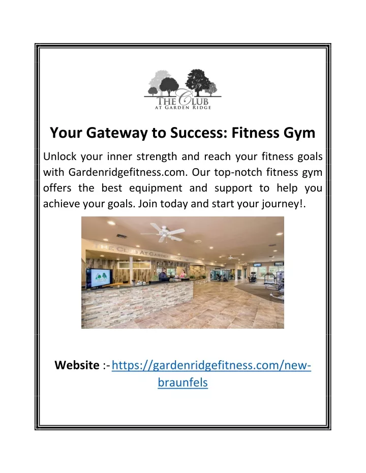 your gateway to success fitness gym