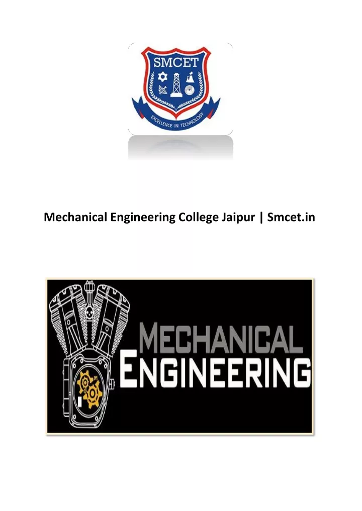 mechanical engineering college jaipur smcet in