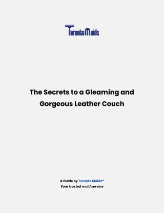 The Secrets to a Gleaming and Gorgeous Leather Couch