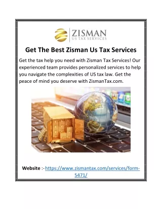 Get The Best Zisman Us Tax Services