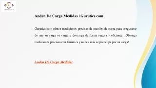 anden de carga medidas gurutics com