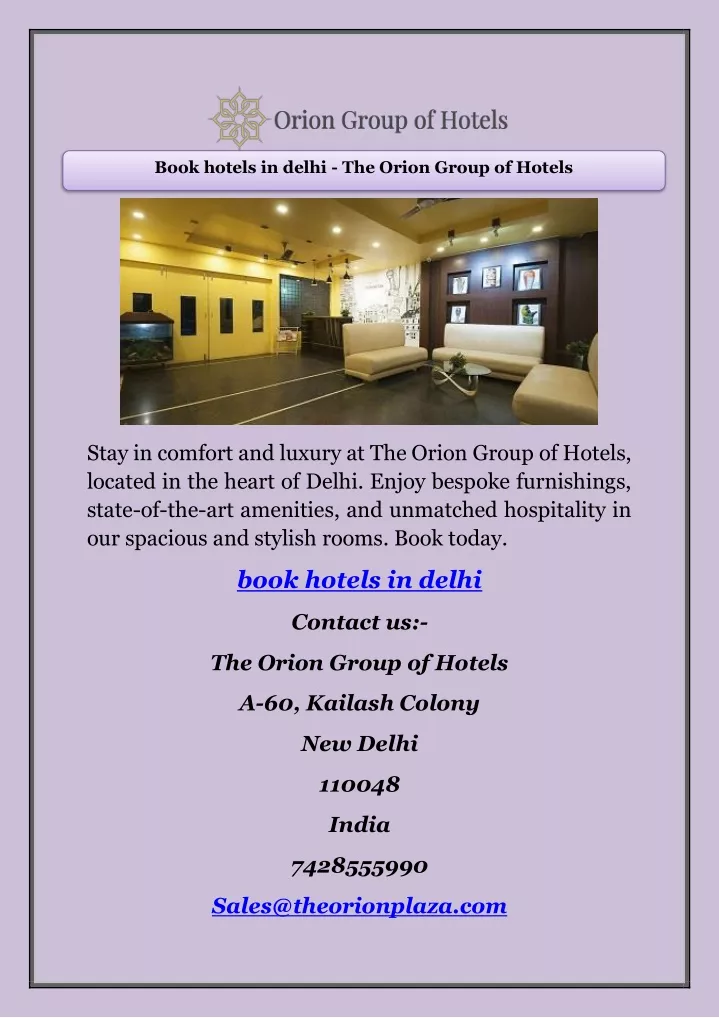 book hotels in delhi the orion group of hotels