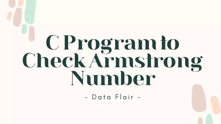 c program to check armstrong number