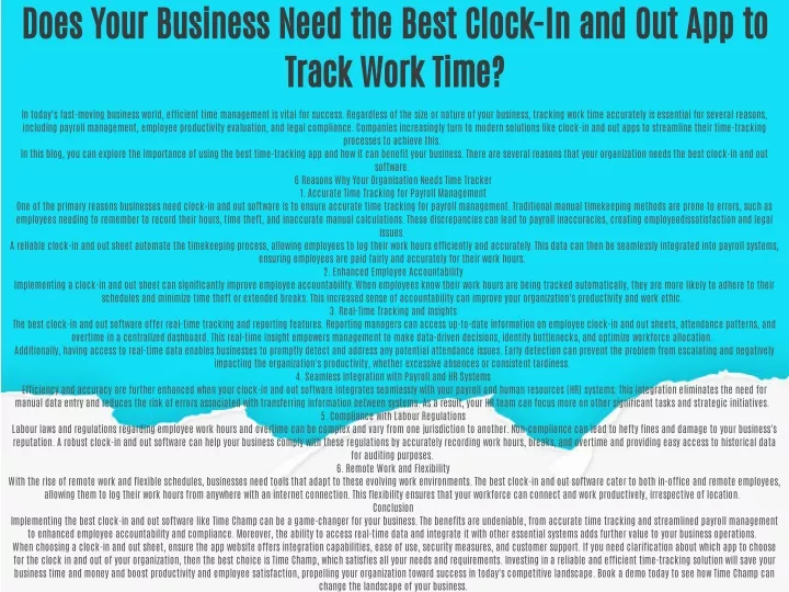 does your business need the best clock