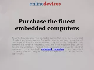 Purchase the finest embedded computers