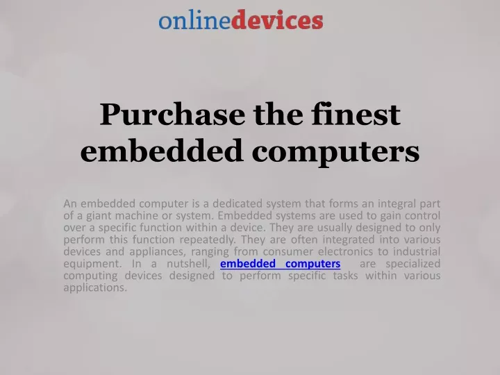 purchase the finest embedded computers