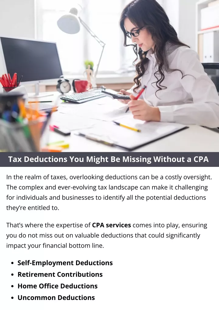 tax deductions you might be missing without a cpa