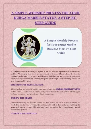 a durga marble statue is not just a piece